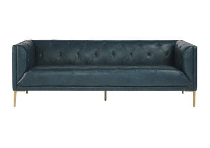 NAHLA WESTIN SOFA - VINTAGE PEACOCK LEATHER