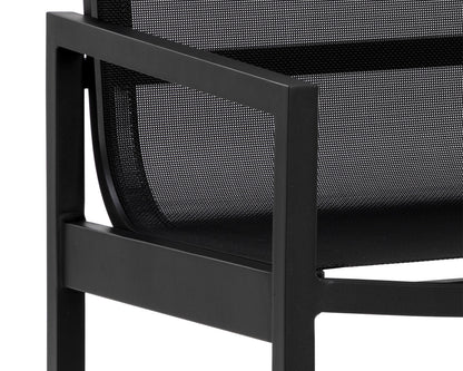 NAHLA MERANO DINING ARMCHAIR - BLACK