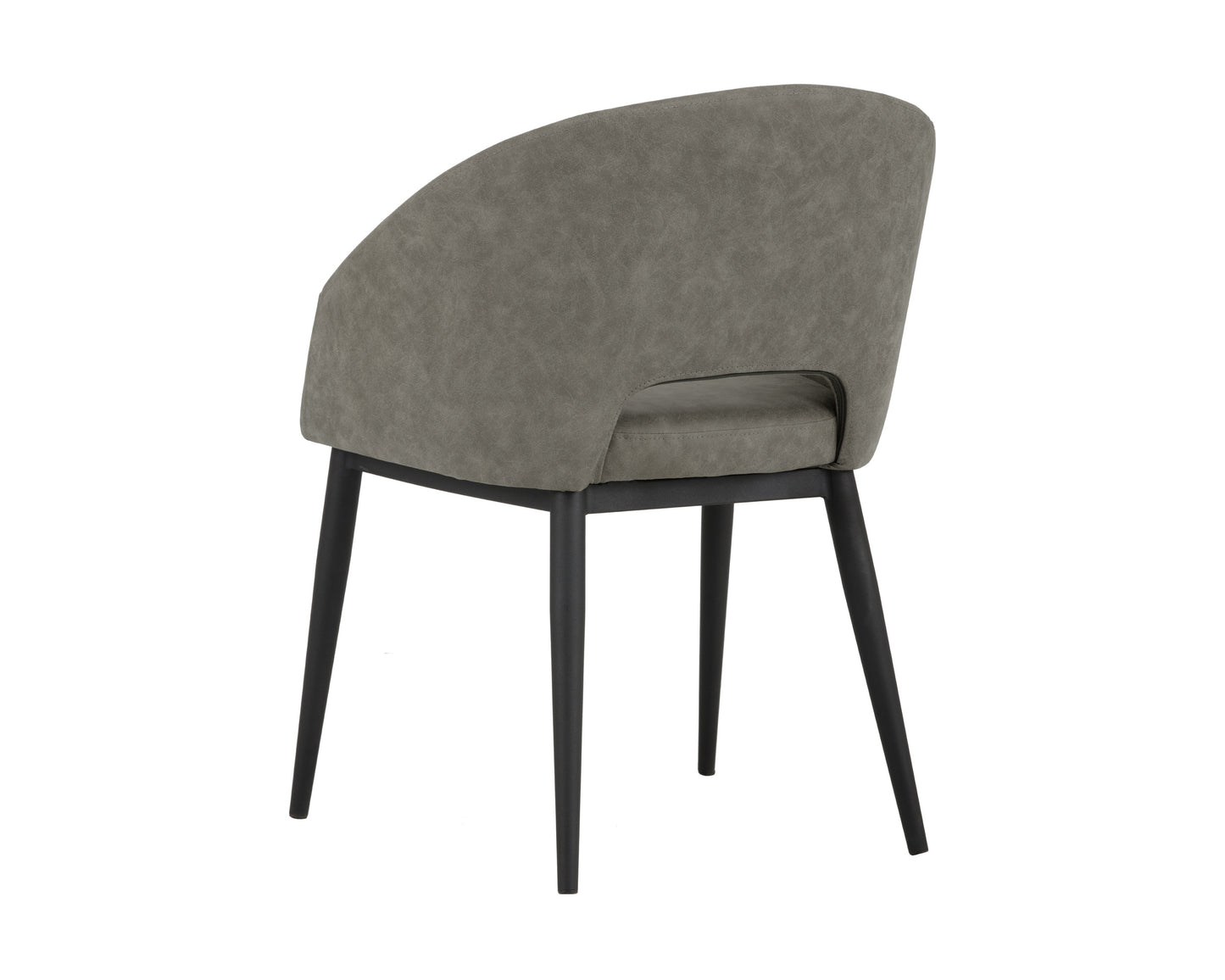 NAHLA THATCHER DINING ARMCHAIR - BLACK - ANTIQUE GREY