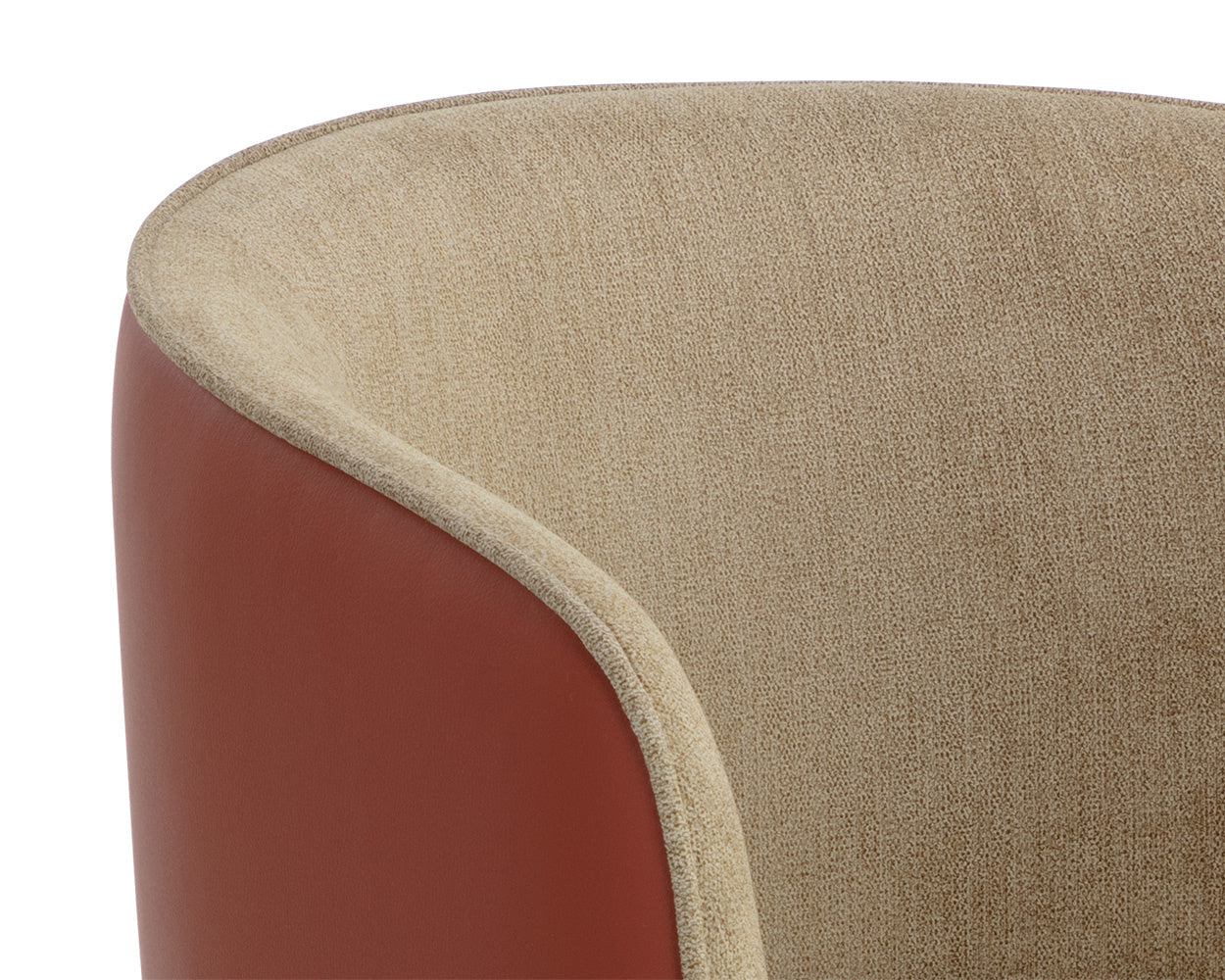 NAHLA ASHER DINING ARMCHAIR - POLO CLUB TOAST / DILLON CHILI