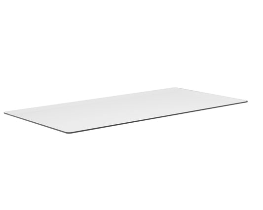 NAHLA GLASS DINING TABLE TOP - RECTANGULAR - CLEAR - 96"