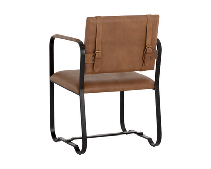 NAHLA GARRETT OFFICE CHAIR - COGNAC LEATHER