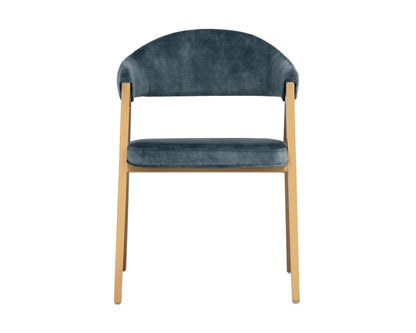 NAHLA BURGOS DINING ARMCHAIR - NONO PETROL