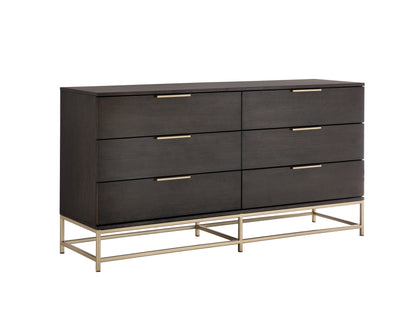 NAHLA REBEL DRESSER - SMALL - GOLD - CHARCOAL GREY