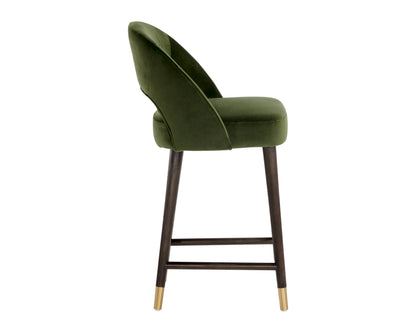 NAHLA MONAE COUNTER STOOL - MOSS GREEN