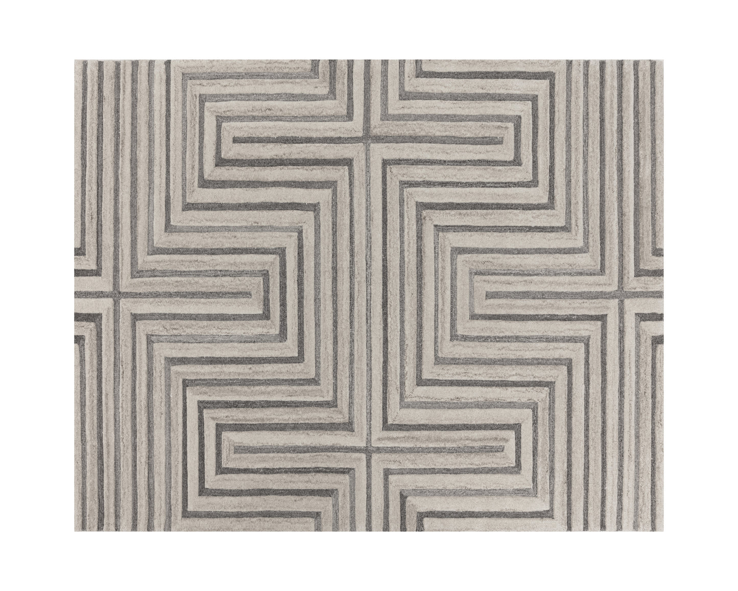 NAHLA OSLOW HAND-TUFTED RUG - BEIGE / GREY - 8' X 10'