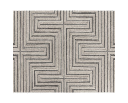 NAHLA OSLOW HAND-TUFTED RUG - BEIGE / GREY - 8' X 10'