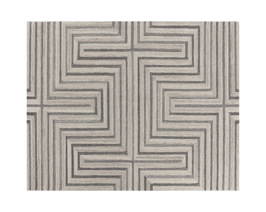 NAHLA OSLOW HAND-TUFTED RUG - BEIGE / GREY - 8' X 10'