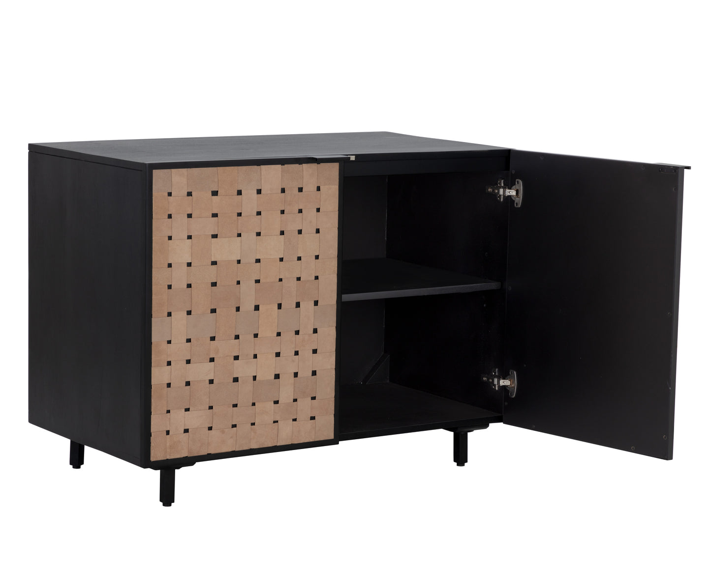 NAHLA OMARI SIDEBOARD - SMALL - SUEDE LIGHT TAN LEATHER