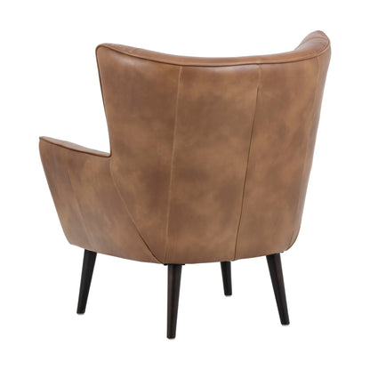 NAHLA LUTHER LOUNGE CHAIR - TOBACCO TAN