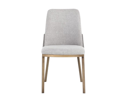 NAHLA MARIE DINING CHAIR - BELFAST HEATHER GREY / BRAVO METAL