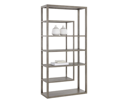 NAHLA KENZIE BOOKCASE - GREY