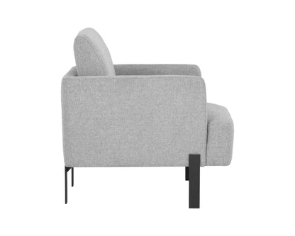 NAHLA LORILYN LOUNGE CHAIR - BELFAST HEATHER GREY