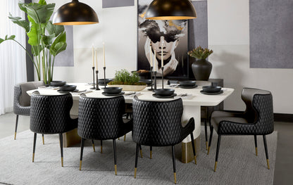 NAHLA GIANNI DINING CHAIR - DILLON STRATUS / DILLON BLACK