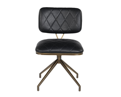 NAHLA VIRTU SWIVEL DINING CHAIR - BRAVO BLACK