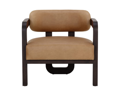 NAHLA MADRONE LOUNGE CHAIR - BROWN - LUDLOW SESAME LEATHER