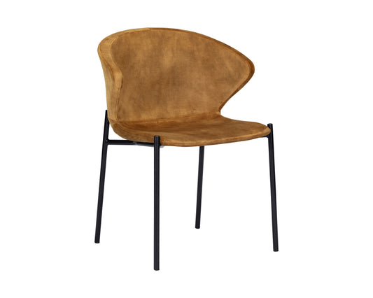 NAHLA ERIC DINING CHAIR - NONO TAPENADE GOLD