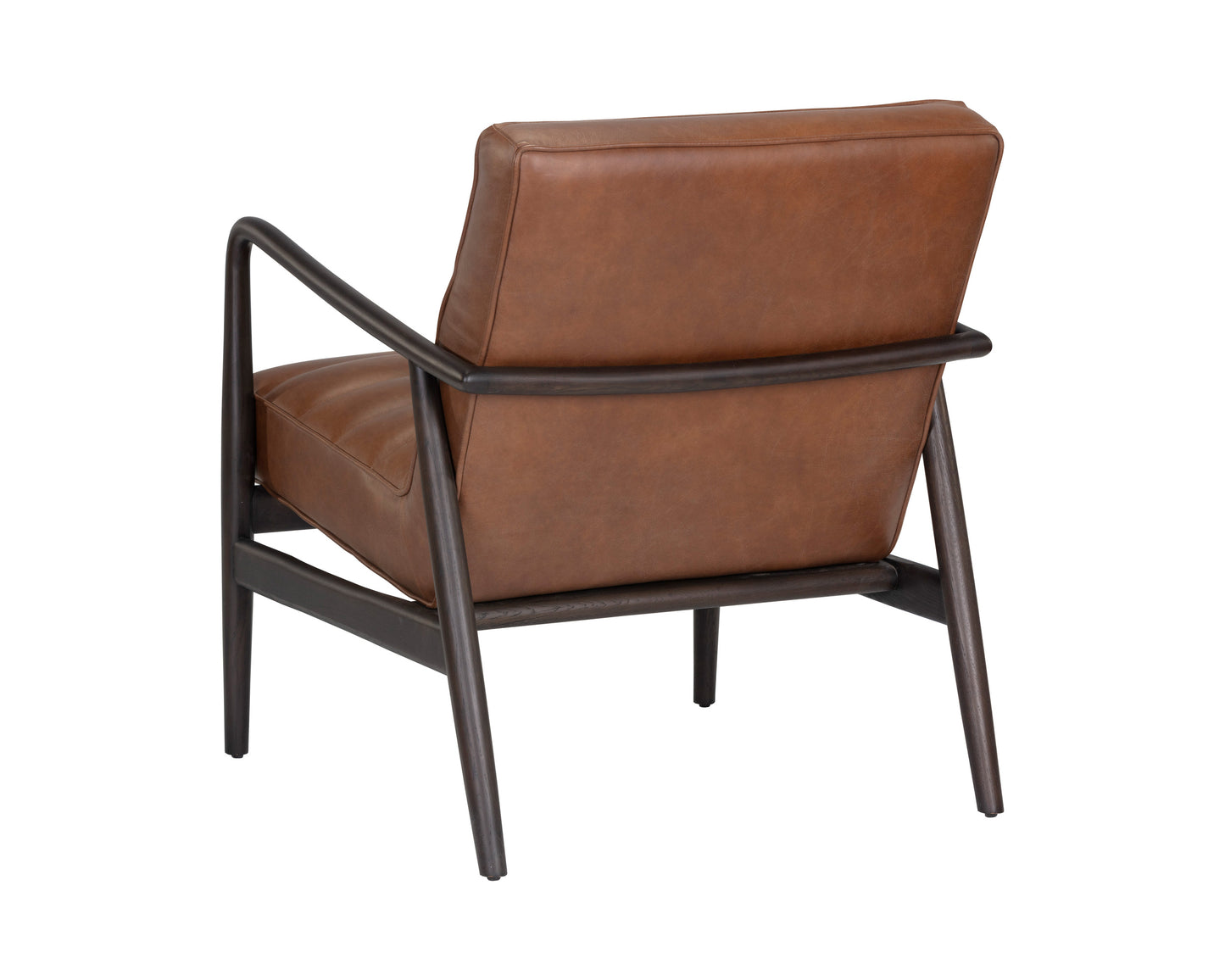 NAHLA LYRIC LOUNGE CHAIR - VINTAGE CARAMEL LEATHER