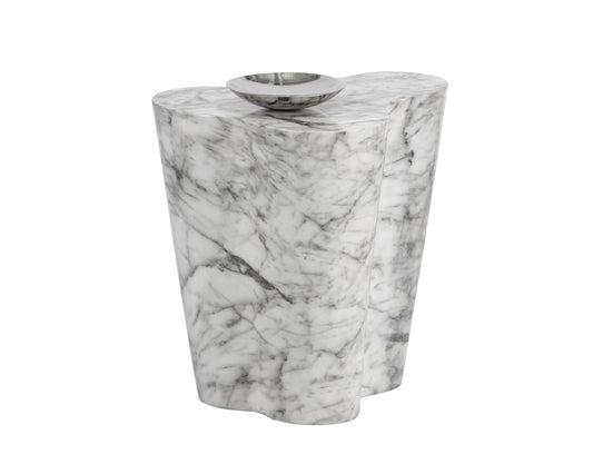 NAHLA AVA SIDE TABLE - LARGE - MARBLE LOOK