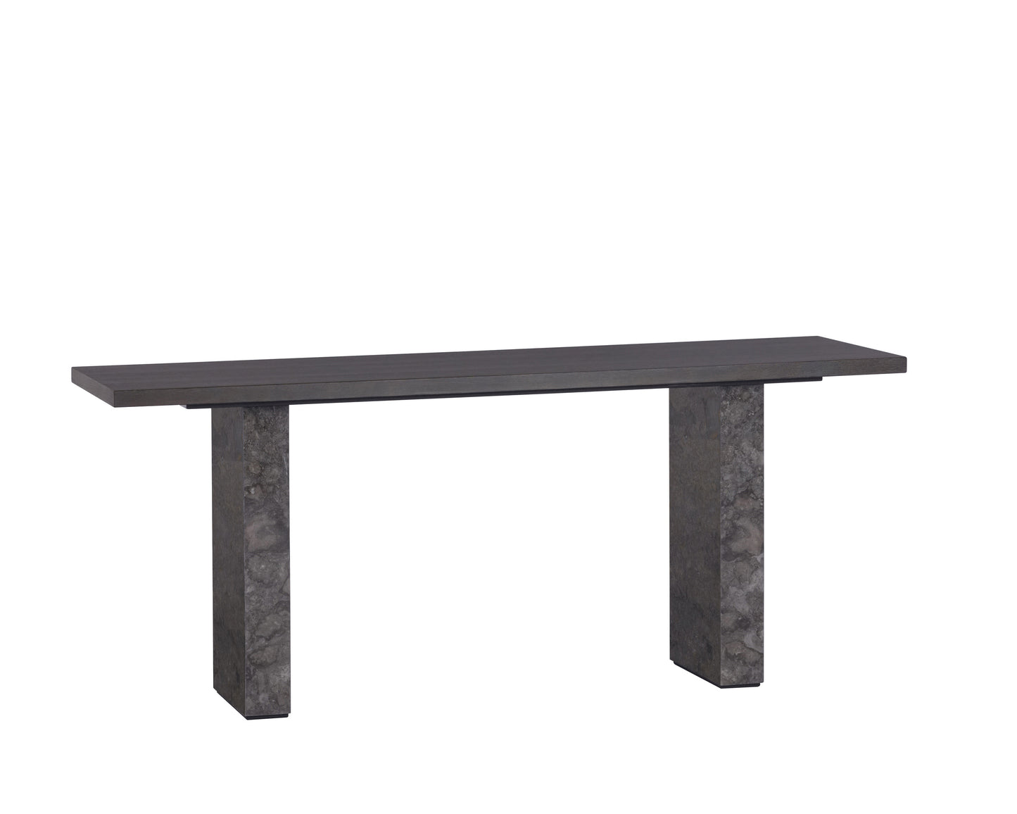 NAHLA REBEL CONSOLE TABLE - GREY MARBLE / CHARCOAL GREY