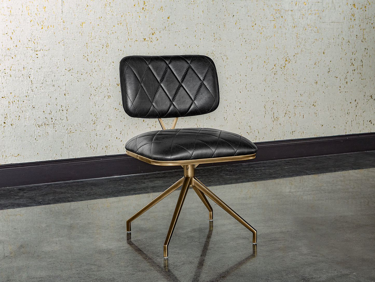 NAHLA VIRTU SWIVEL DINING CHAIR - BRAVO BLACK