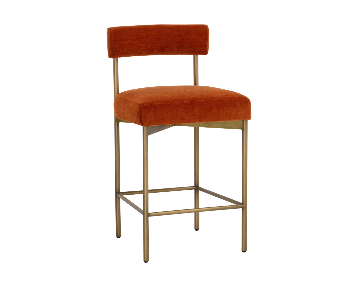 NAHLA SENECA COUNTER STOOL - ANTIQUE BRASS - DANNY RUST