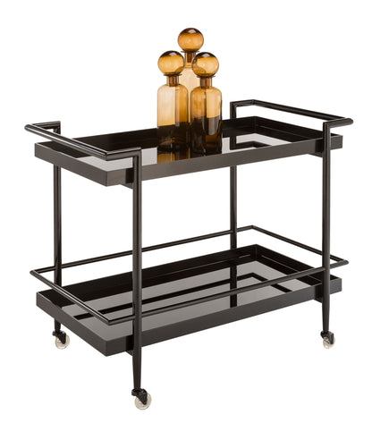 NAHLA LIVINGSTON BAR CART - BLACK