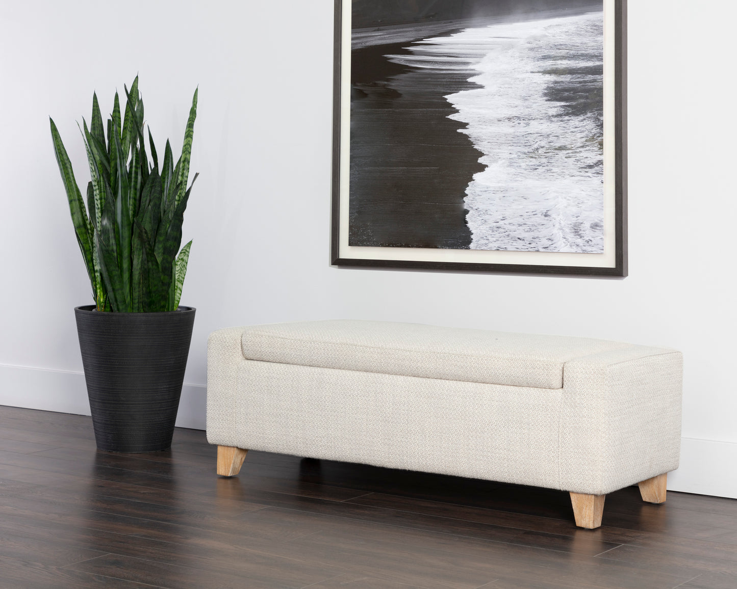 NAHLA HARTLEY STORAGE BENCH - NATURAL - MOTO STUCCO