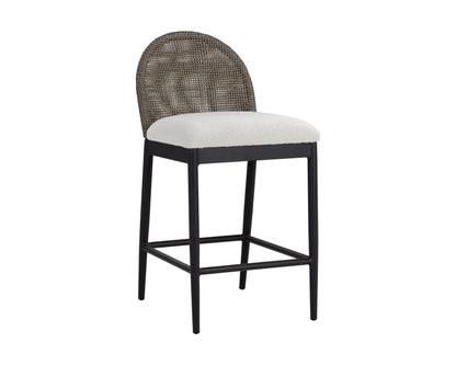 NAHLA CALANDRI COUNTER STOOL - BLACK - LOUIS CREAM