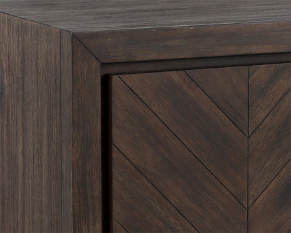 NAHLA GREYSON MEDIA CONSOLE AND CABINET - SMOKE ACACIA