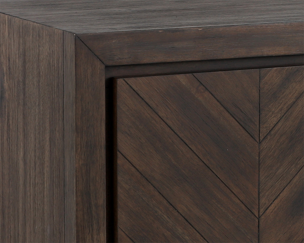 NAHLA GREYSON MEDIA CONSOLE AND CABINET - SMOKE ACACIA