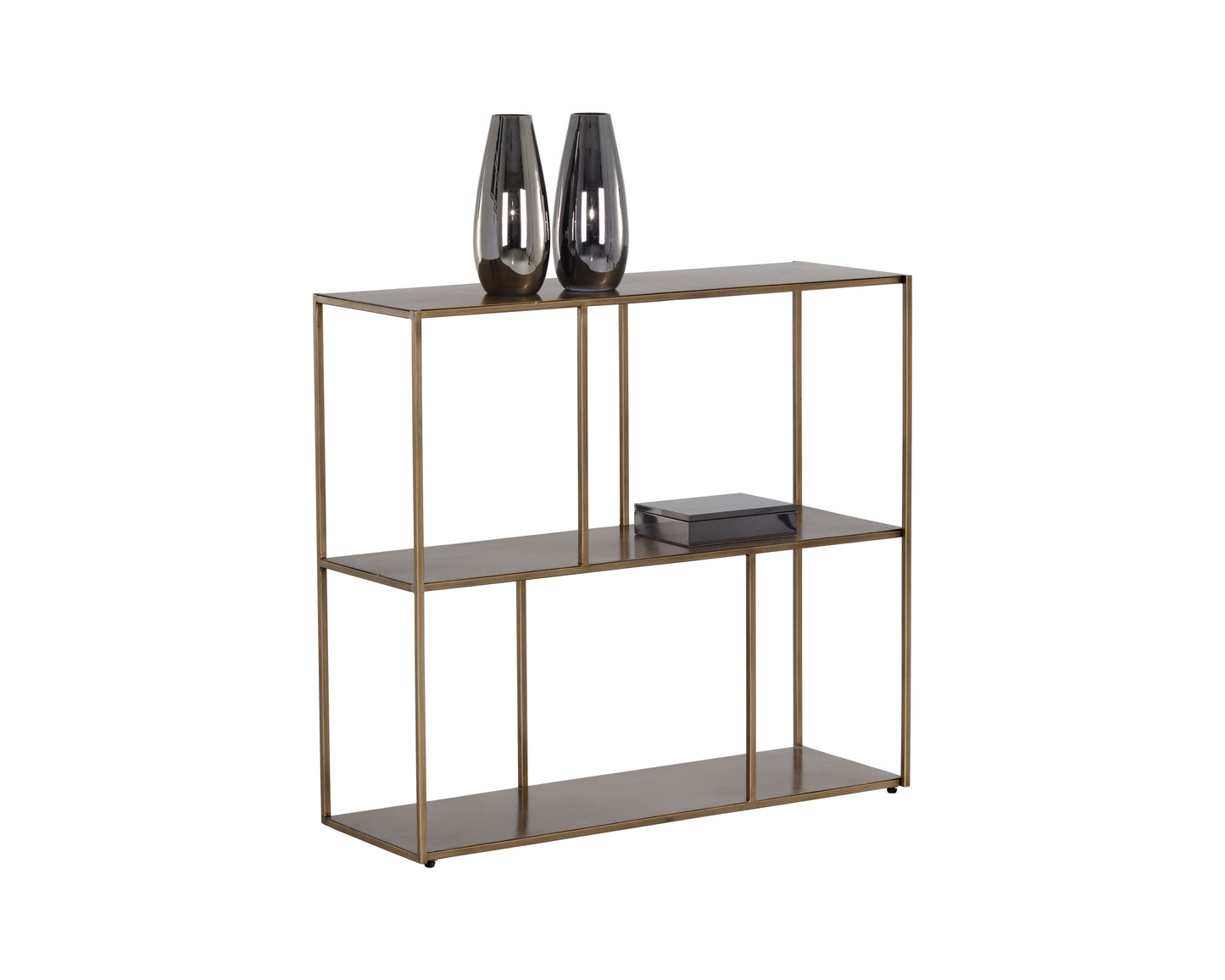 NAHLA EIFFEL LOW BOOKCASE - MEDIUM - ANTIQUE BRASS