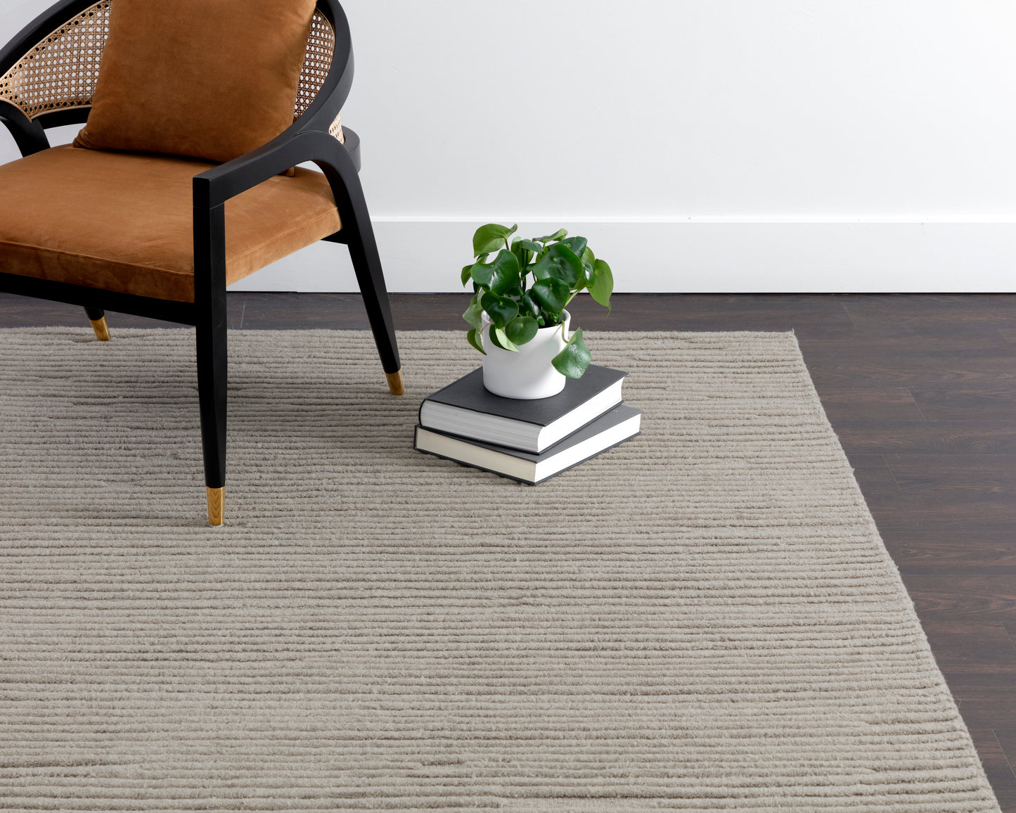 NAHLA DEVA HAND-WOVEN RUG - TAUPE - 10' X 14'