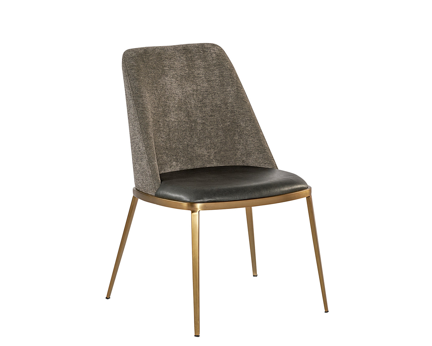 NAHLA DOVER DINING CHAIR - BRAVO PORTABELLA / SPARROW GREY