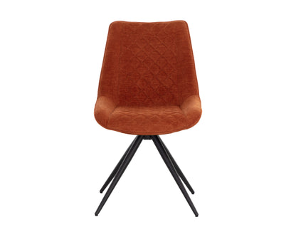 NAHLA FREYA SWIVEL DINING CHAIR - DANNY RUST