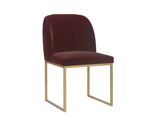 NAHLA NEVIN DINING CHAIR - MERLOT