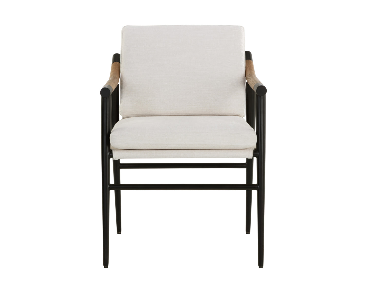 NAHLA MEADOW DINING ARMCHAIR - HEATHER IVORY TWEED