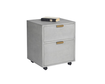 NAHLA JIRO FILE CABINET - GREY SHAGREEN