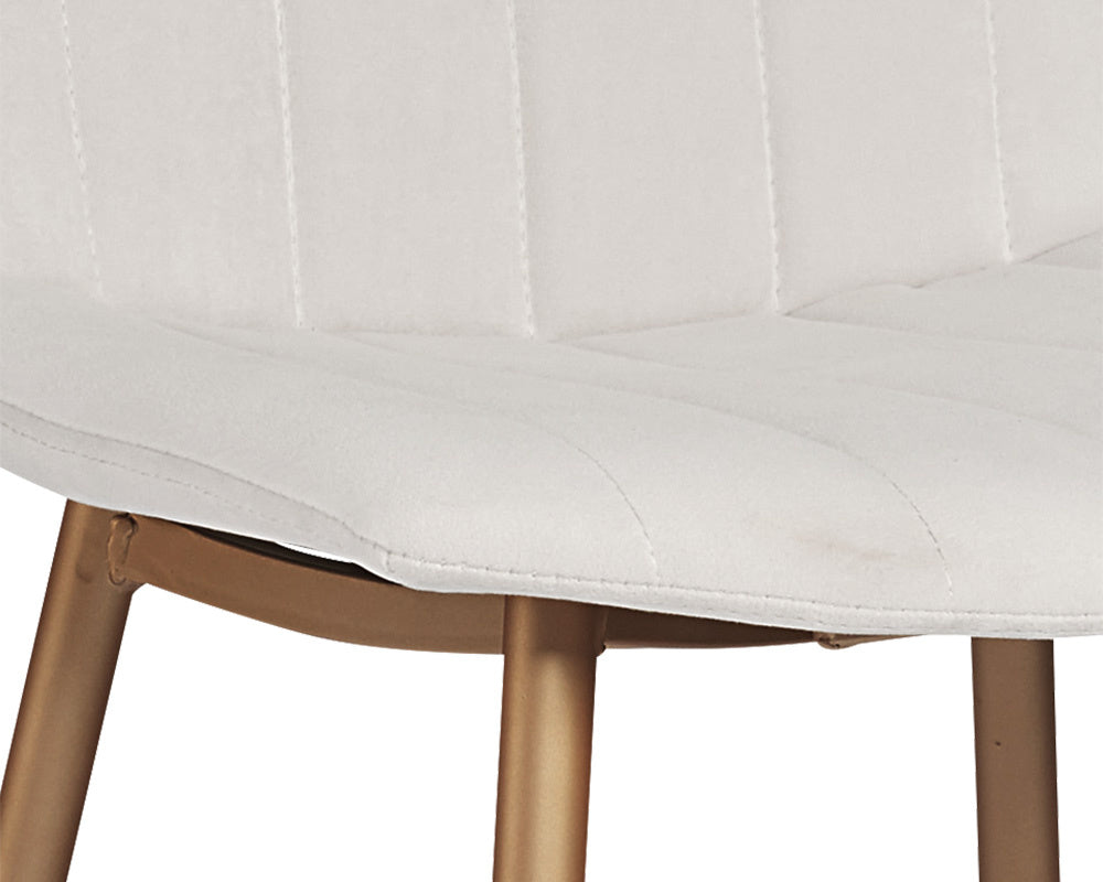 NAHLA DREW DINING CHAIR - CHAMPAGNE GOLD - ANTONIO LINEN