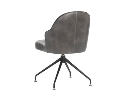 NAHLA BRETTA SWIVEL DINING CHAIR - OVERCAST GREY