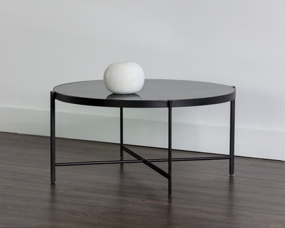 NAHLA WILLEM COFFEE TABLE - LARGE - SMOKED GLASS