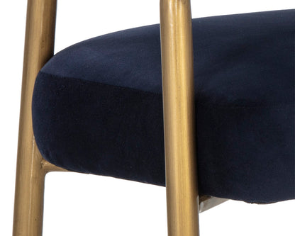 NAHLA MAESTRO DINING ARMCHAIR - ABBINGTON NAVY