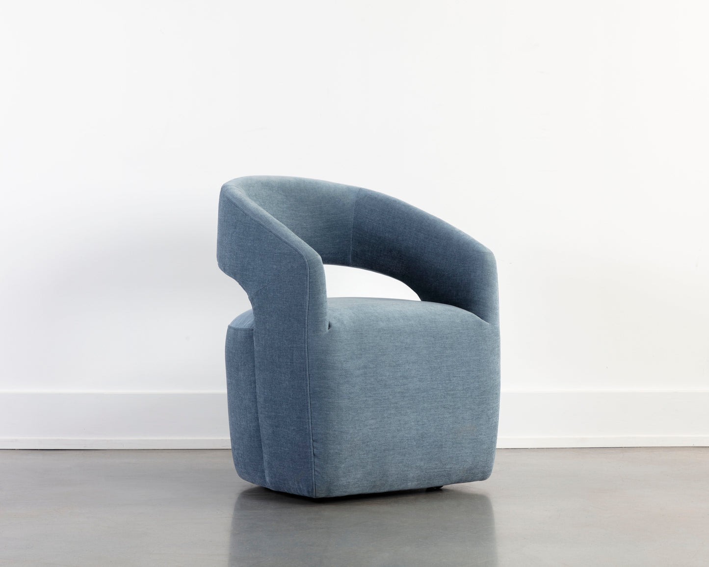 NAHLA LLORET WHEELED DINING ARMCHAIR - DANNY ICEBERG