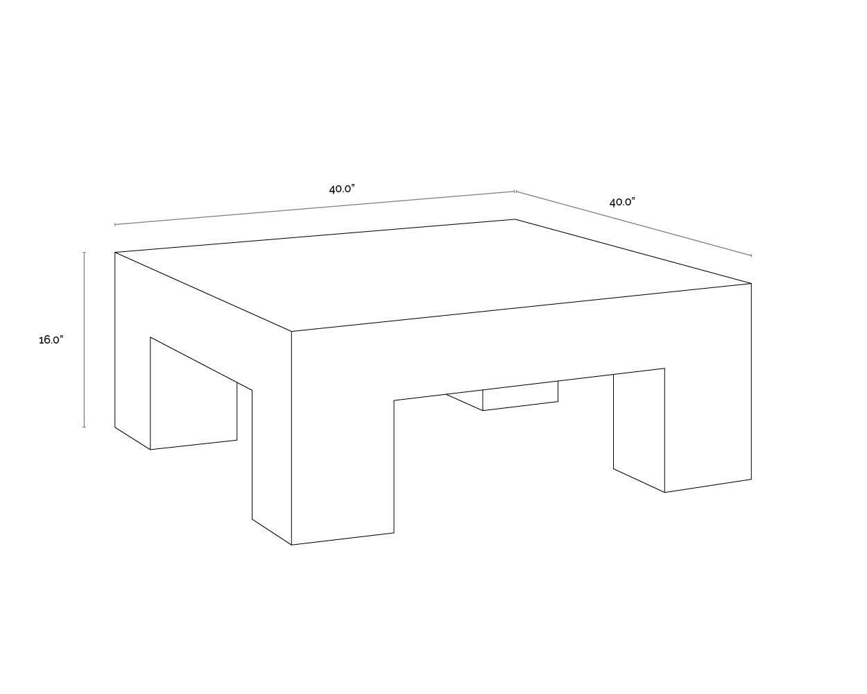 NAHLA RENLEY COFFEE TABLE - BLACK