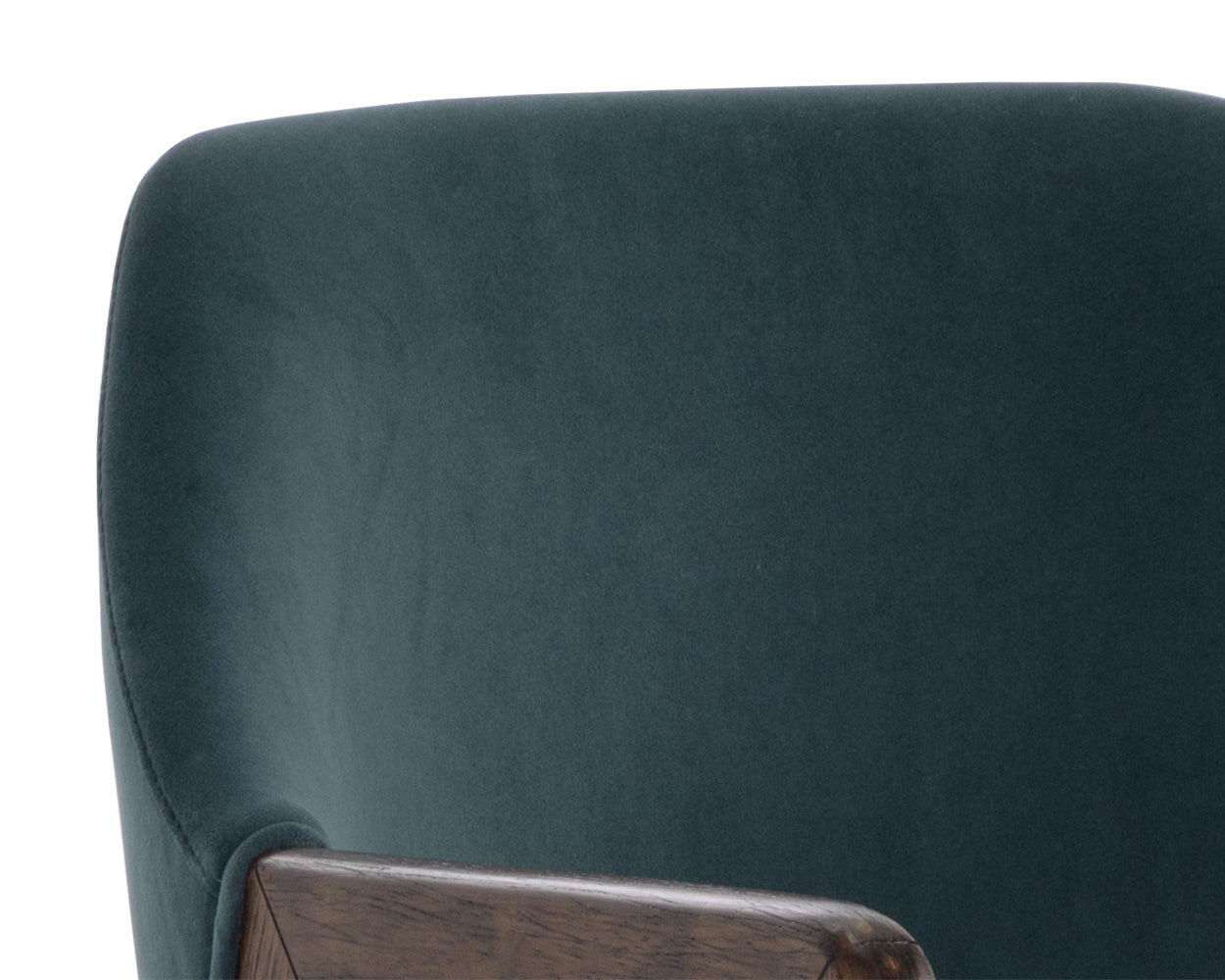 NAHLA MILTON DINING ARMCHAIR - SMOKE ACACIA - MEG DUSTY TEAL