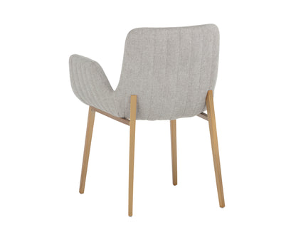 NAHLA LUCANO DINING ARMCHAIR - BELFAST HEATHER GREY