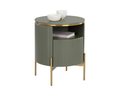 NAHLA PALOMA END TABLE - SAGE GREEN