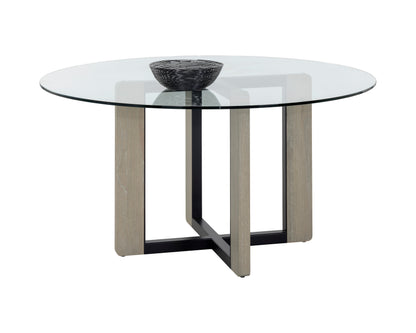 NAHLA REJANE DINING TABLE BASE - BLACK - TAUPE