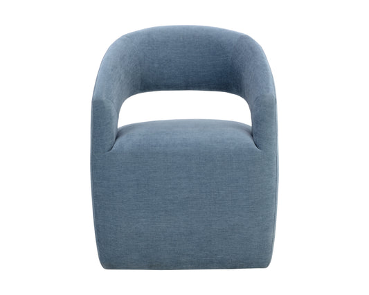 NAHLA LLORET WHEELED DINING ARMCHAIR - DANNY ICEBERG