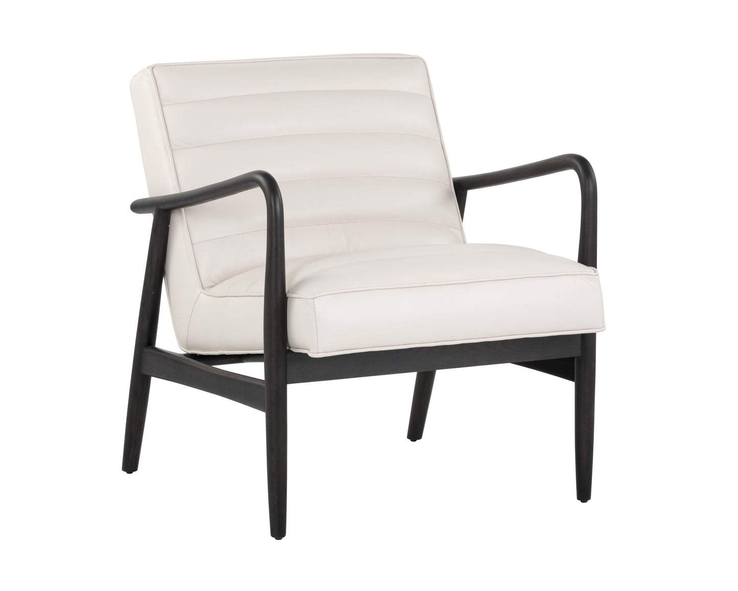 NAHLA LYRIC LOUNGE CHAIR - VINTAGE VANILLA LEATHER